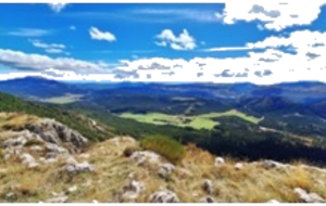 La montagne de Thorenc depuis le col de Bleine par le pic de l'Aiglo